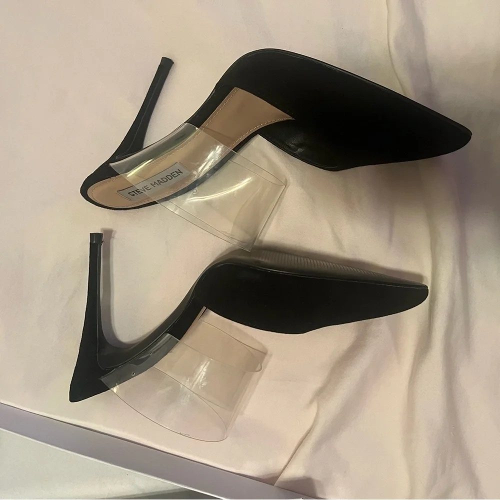 Steve Madden Daydream Black Suede Footwear - Picture 6 of 13